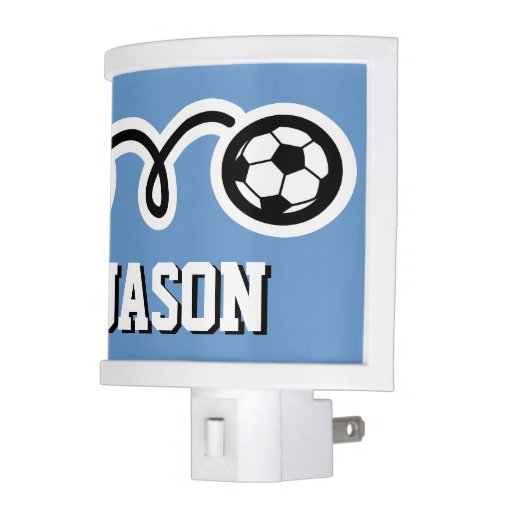 Personalized soccer ball night light for kids room Zazzle
