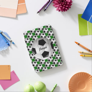 Personalized Soccer Ball on Football Pattern iPad Mini Cover
