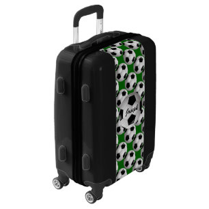 Personalized Soccer Ball on Football Pattern Luggage