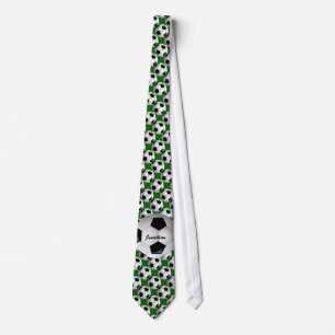 Personalized Soccer Ball on Football Pattern Neck Tie
