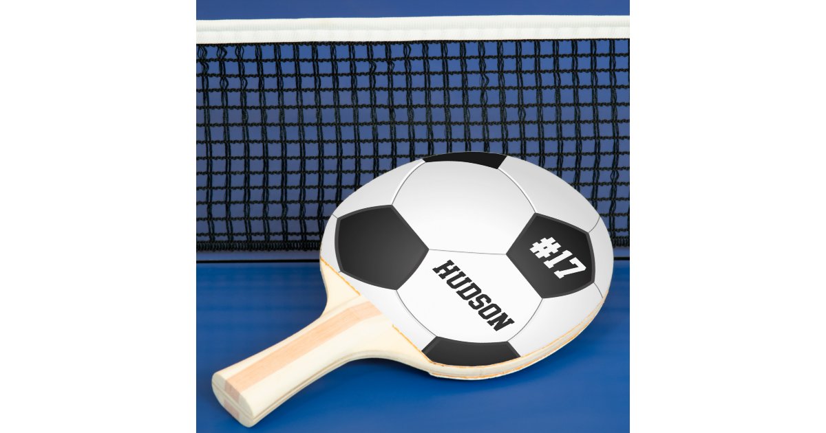 Personalized Soccer Ball Ping Pong Paddle Zazzle