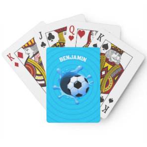 Personalized Soccer Ball Playing Cards