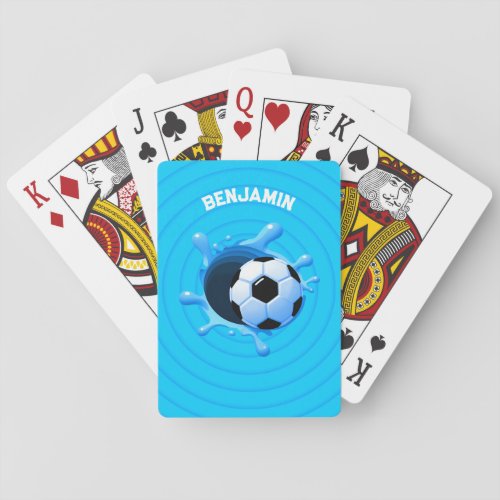 Personalized Soccer Ball Playing Cards