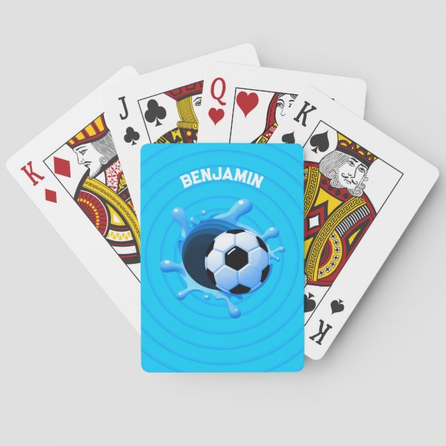 Personalized Soccer Ball Playing Cards (Back)
