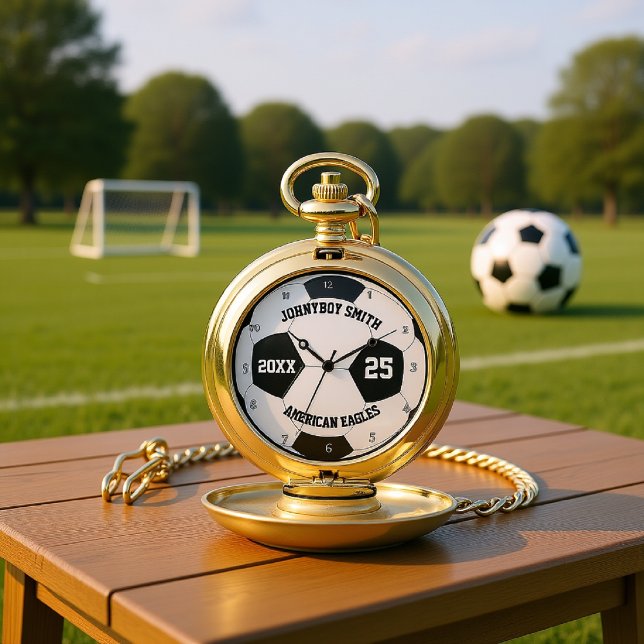 Personalized soccer ball pocket watch (Creator Uploaded)