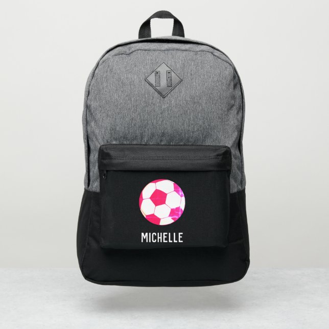 Personalized Soccer Ball Port Authority® Backpack (Front)