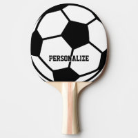 Personalized soccer ball print ping pong paddle