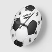 Personalized Soccer Ball Round Clock (Angle)