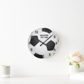 Personalized Soccer Ball Round Clock (Home)