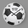 Personalized Soccer Ball Round Clock