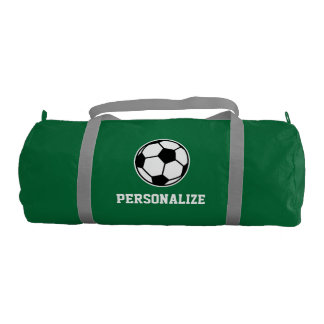 Personalized soccer ball sports duffle bag