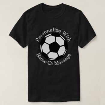 Personalized Soccer Ball T-shirt by trendyteeshirts at Zazzle
