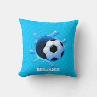 Personalized Soccer Ball Throw Pillow