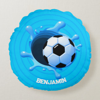 Personalized Soccer Ball Throw Pillow
