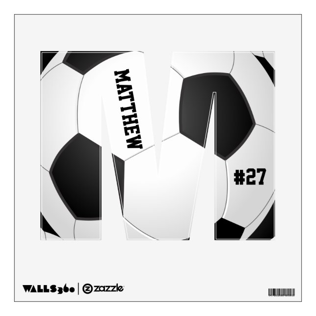 Personalized Soccer Ball Wall Decal (Front)