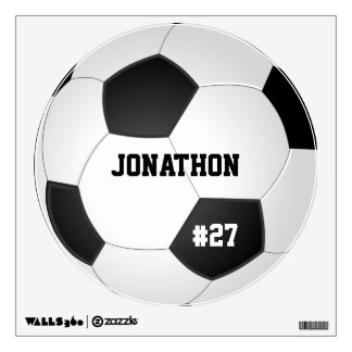 Personalized Soccer Ball Wall Decal