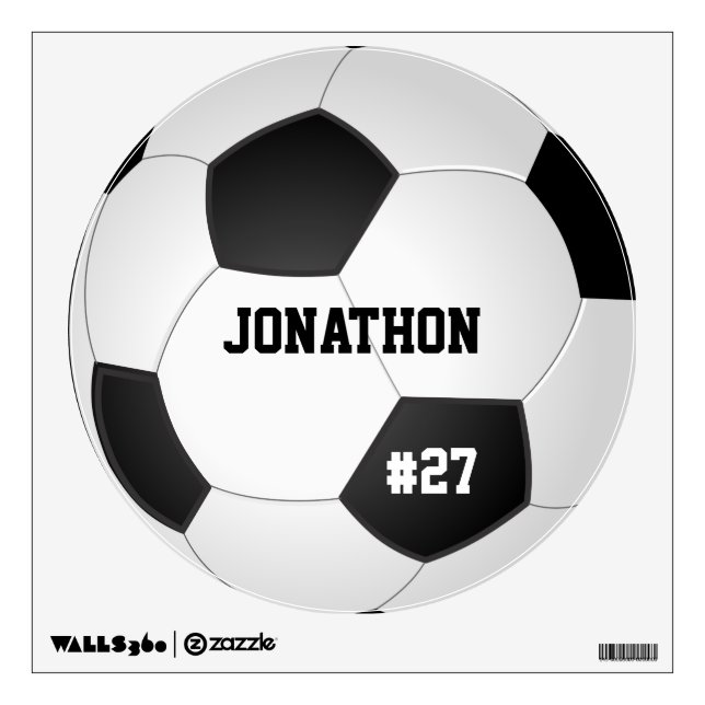 Personalized Soccer Ball Wall Decal (Front)