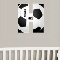 Personalized Soccer Ball Wall Decal