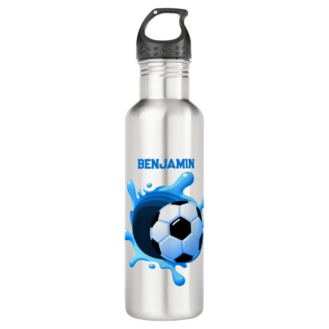 Personalized Soccer Ball Water Bottle (Front)