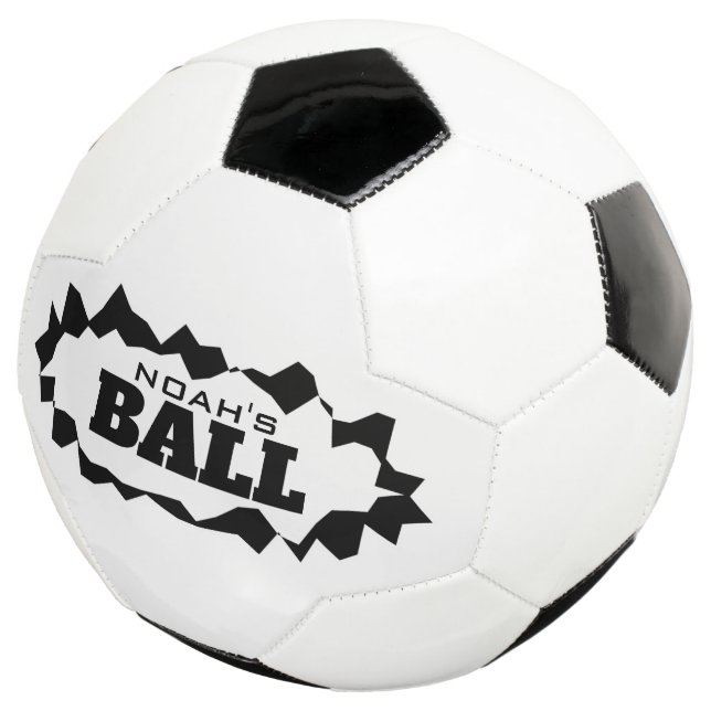 Personalized soccer ball with ripped hole design (Three Quarter)