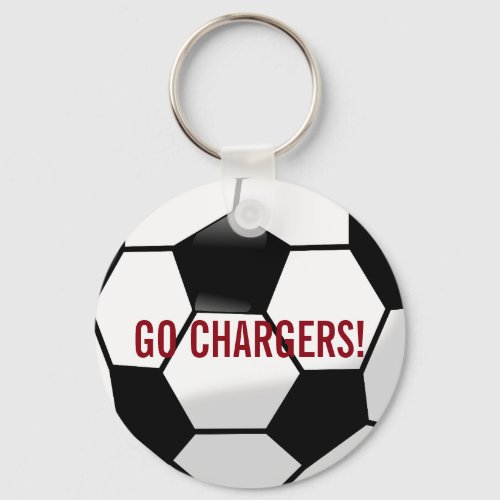 Personalized Soccer Ball with Team Name and Number Keychain