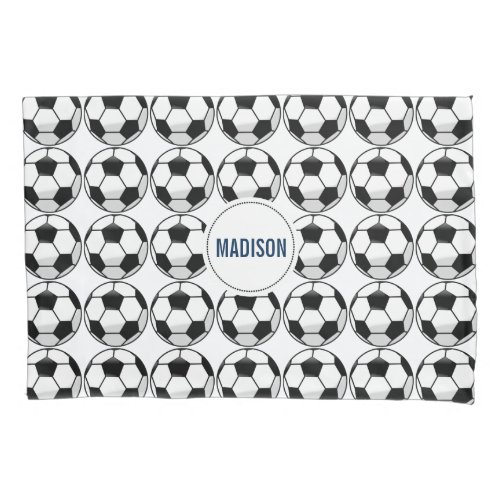Personalized Soccer Ball with Team Name and Number Pillowcase