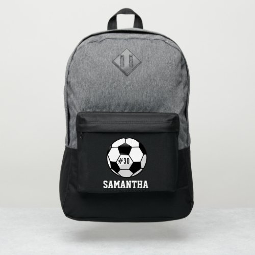 Personalized Soccer Ball with Team Name and Number Port Authority Backpack
