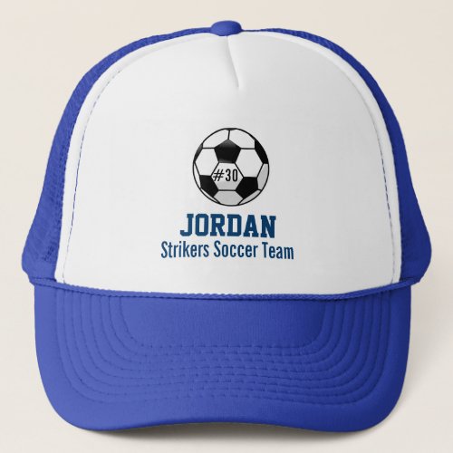 Personalized Soccer Ball with Team Name and Number Trucker Hat