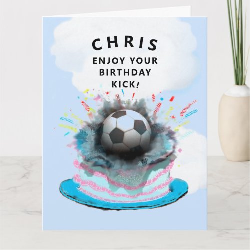 Personalized Soccer Birthday Card