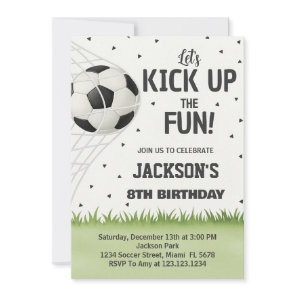 Personalized Soccer Birthday Invitation
