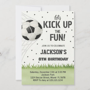 Personalized Soccer Birthday Invitation