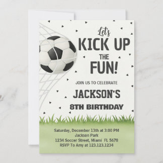 Personalized Soccer Birthday Invitation