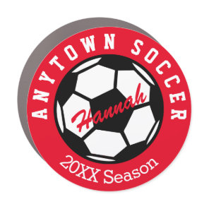 PERSONALIZED Soccer Car Magnet