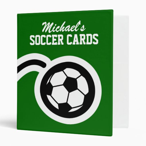Personalized soccer card binder for collectors Zazzle