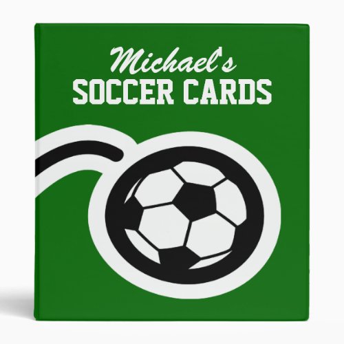 Personalized soccer card binder for collectors