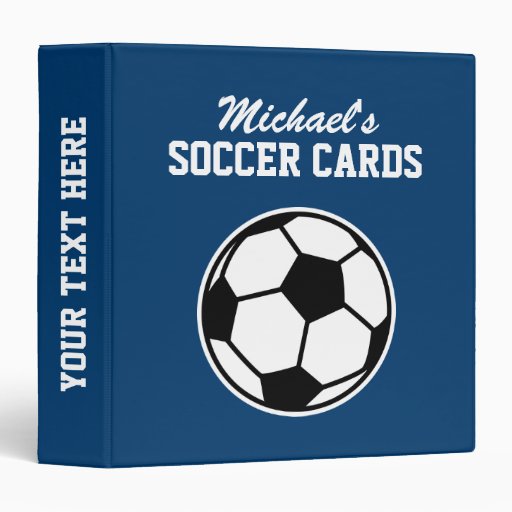 Personalized soccer card binder for kids | Zazzle