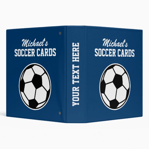 Personalized soccer card binder for kids Zazzle
