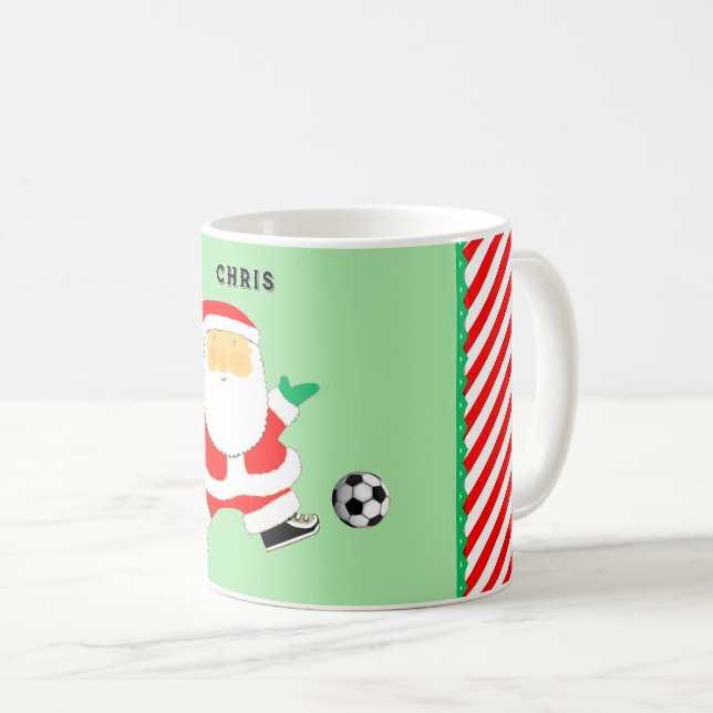 Personalized Soccer Christmas Collectible Coffee Mug (Front Right)