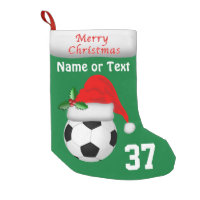 Personalized Soccer Christmas Stockings 2 Text Box