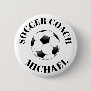 Personalized Soccer Coach Button
