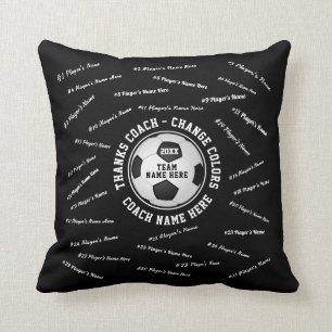 Personalized Soccer Coach Gift Ideas, 31 Player Throw Pillow