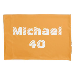 Personalized Soccer coach Orange white Colorful Pillow Case