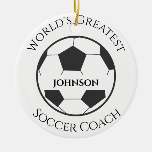 Personalized Soccer Coach  Ornament