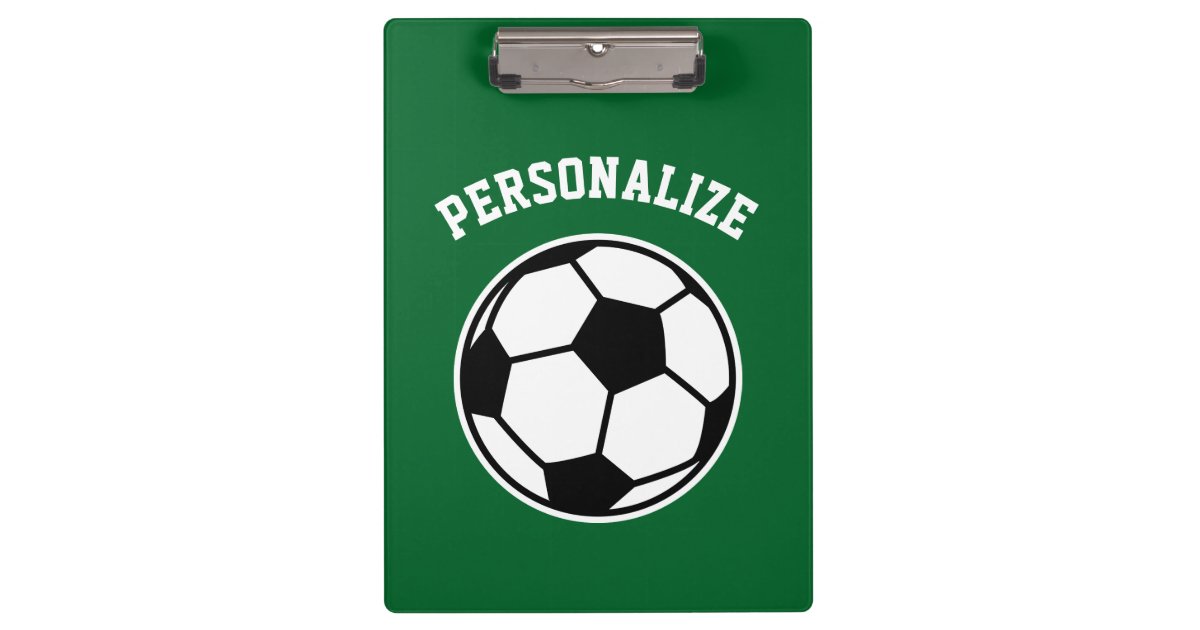 Personalized soccer coach sport accessories custom clipboard Zazzle