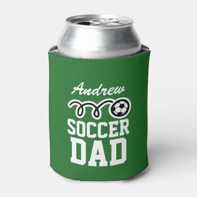 Personalized soccer dad can coolers (Can Front)
