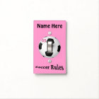 Personalized Soccer Decor for Girls, Switch Plate