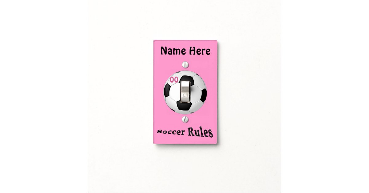 Personalized Soccer Decor For Girls Switch Plate Zazzle Com