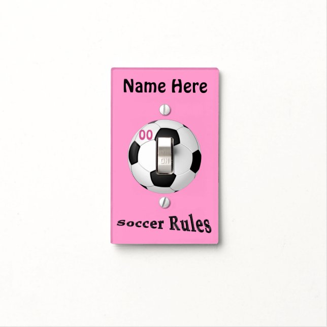 Personalized Soccer Decor for Girls, Switch Plate (In Situ)