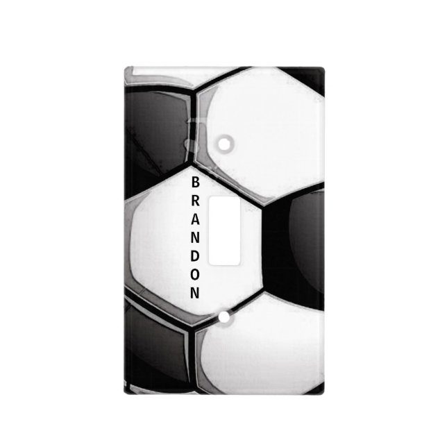 Personalized Soccer Design Light Switch Cover (Front)
