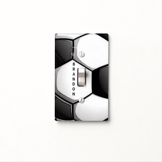 Personalized Soccer Design Light Switch Cover